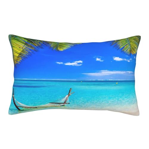 ASEELO Pillows 60x40cm Throw pillow covers Tropical Sunny Beach Double-sided printing Cushion Covers with Invisible Zipper Decorative Couch Pillow Case von ASEELO