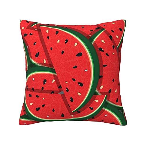 ASEELO Rote Wassermelonen-Kissen, 45,7 x 45,7 cm, für Wohnzimmer, Schlafzimmer, Sofa, Couch, Outdoor-Kissenbezüge von ASEELO