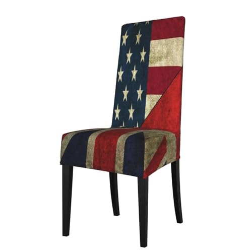 ASEELO Stuhlhussen für Esszimmerstühle, Motiv: USA-Flagge, dehnbar, abnehmbar, waschbar, wiederverwendbar, Dekoration für Zuhause, Küche, 4 Stück von ASEELO