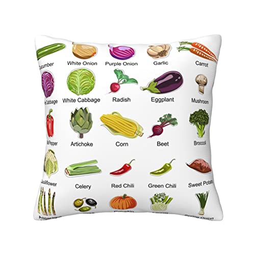Einführung von verschiedenen Gemüse-Kissen, quadratisch, weich, für Couch, Schlafzimmer, Sofa, Wohnzimmer, Bett, Stuhl, solide von ASEELO