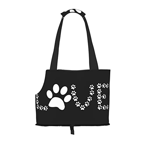 Lover Dog Paw Pet Schultertasche Haustier Handtasche Tragbare Faltbare Haustier Sling Tragetasche Handtasche für kleine Haustiere Outdoor Einkaufen Reisen von ASEELO