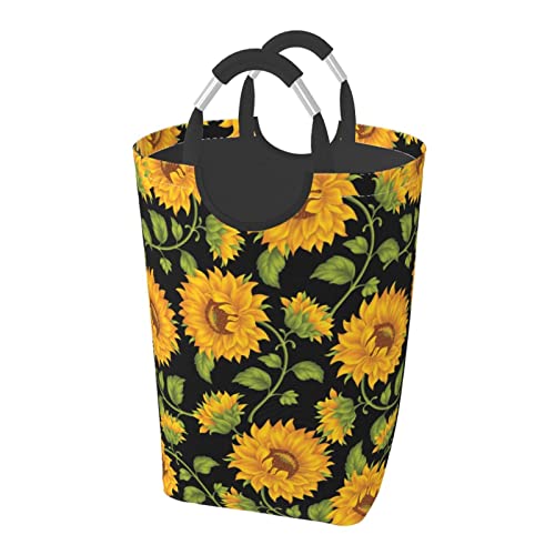 Sonnenblumen-Muster, schmutzige Kleidung, 50 l, Wäschekorb, Sortierkorb, Tasche, für Badezimmer, Schlafzimmer, Zuhause von ASEELO