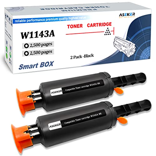 ASEKER Kompatibler Tonerkartusche 143A W1143A 143AD W1143AD für Neverstop Laser MFP 1202w 1202nw 1201n 1001nw Drucker, Standardkapazität 2500 Seiten (Schwarz, 2 Packungen) von ASEKER