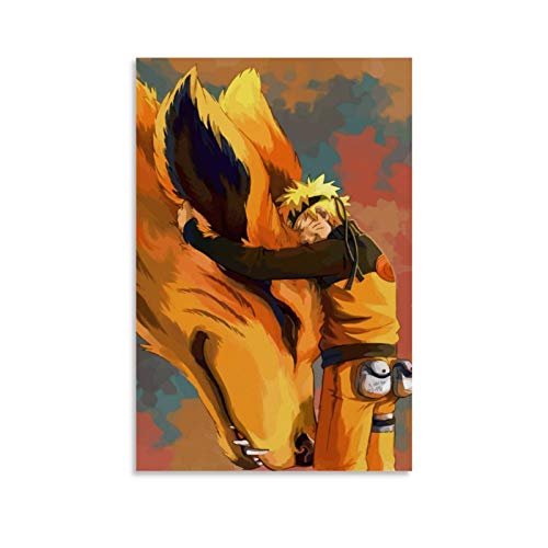 ASFAFG Anime Naruto Cute Anime Naruto Kurama Poster Leinwand Kunst Poster und Wandkunstdruck Modern Familie Schlafzimmer Dekor Poster 50 x 75 cm von ASFAFG