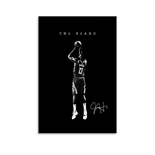 ASFAFG Sports Legend Basketball Superstar James Harden HD Kunst Poster Dekorative Malerei Leinwand Wandkunst Wohnzimmer Poster Schlafzimmer Gemälde 50 x 75 cm von ASFAFG