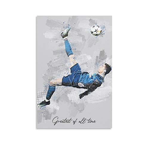 ASFDA Soccer Player Cristiano Ronaldo Sport Poster 5, Leinwand-Kunst-Poster und Wandkunst, Bild, Druck, moderne Familie, Schlafzimmer, Dekoration, Poster, 50 x 75 cm von ASFDA