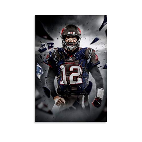 ASFDA Tampa Bay Buccaneers – Tom Brady Star Poster 1 Poster, dekoratives Gemälde, Leinwand, Wandkunst, Wohnzimmer, Poster, Schlafzimmer, Gemälde, 60 x 90 cm von ASFDA