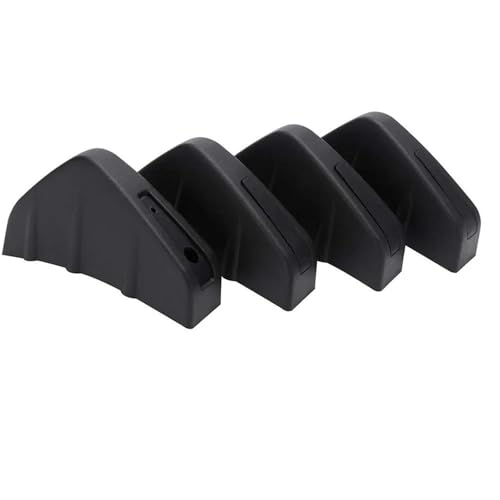 ASFDSG Heckspoiler 4 Stücke Hinten Lip Diffusor Splitter Spoiler Shark Fins Auto Auto Stoßstange Lip Anti-Crash Abdeckung Kit Stoßstange Deflektor Heckflügel(Schwarz) von ASFDSG