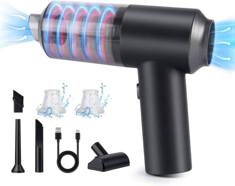 ASFSKY Akku-Handstaubsauger Mini Handstaubsauger Auto 8000Pa kabellos Akku Staubsauger 2-in-1, 50 W, beutellos, Kompakter, Handstaubsauger mit 8000Pa Saugkraft und HEPA-Filter von ASFSKY