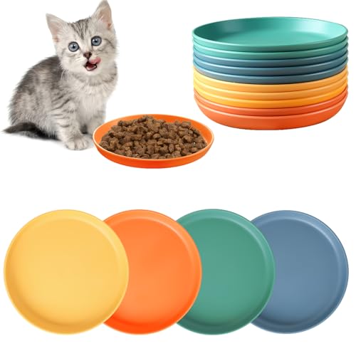 10 Stück Fressnapf Katze Katzenschüssel Flach katzennäpfe Runder Flache Bunt Katzenfutter Napfset Cat Bowl für Trockenfutter und Nassfutter 10 Stück Fressnapf Katze Katzenschüssel Flach katzennäpfe Runder Flache Bunt Katzenfutter Napfset Cat Bowl für Trockenfutter und Nassfutter von ASFWAGQ