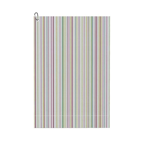 ASFgda Golf gestreift Bedruckte Handtücher, Mikrofaser Waffelmuster, geeignet für Golftaschen mit Karabinern ASFgda Golf gestreift Bedruckte Handtücher, Mikrofaser Waffelmuster, geeignet für Golftaschen mit Karabinern von ASFgda