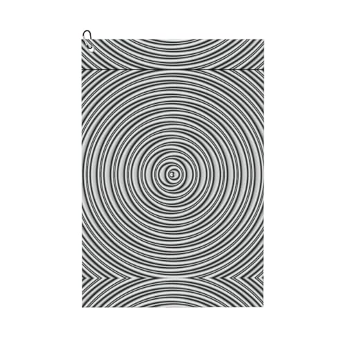 ASFgda Optische Golf-Handtücher mit Spin-Illusion, Mikrofaser-Waffelmuster, geeignet für Golftaschen mit Karabinern. von ASFgda