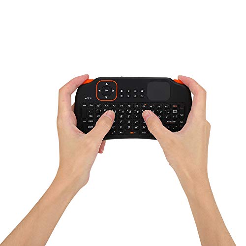 2.4G Wireless Keyboard Remote, Android Portable Smart TV Fernbedienung 83 Tasten Tastatur mit Touchpad, für Home TV Phone PC Laptop, Eingebauter von ASHATA