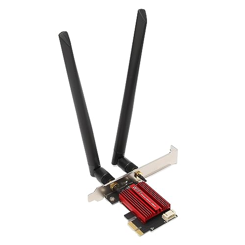 7265AC Pro PCIe-Netzwerkkarte mit Dual-Antenne, Bluetooth 4.2 1200 Mbit/s 2,4 G 5 G PCIE-Desktop-PC-Netzwerkkartenadapter für 7 8 10 11, für Schnelle Netzwerkverbindung von ASHATA