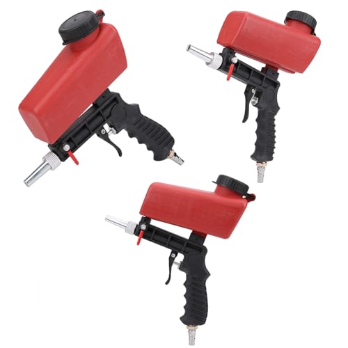 Handgehaltene Sandblasterpistole Professional, Pneumatische Sandstrahlpistole für Oberflächensäuberung, Rost Entfernung, Flecken, Farbe Reinigung, Leistungsfähiges Werkzeug mit 2 von ASHATA
