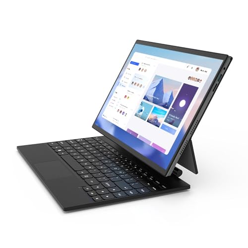 ASHATA 14-Zoll-Laptop, Herkömmliche Laptop-Computer, 14,0-Zoll-2-in-1-Laptop mit Magnetischer Tastaturhülle, 2,2K IPS 60Hz 2240x1440 2,4G 5G WiFi-Tablet für Windows 11 Pro (16 GB + 1 TB von ASHATA