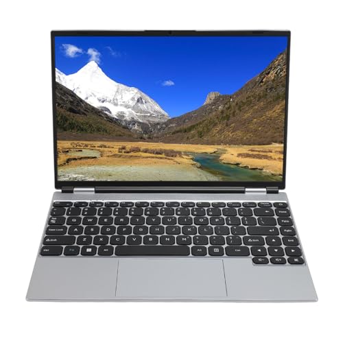 ASHATA 14 Zoll Laptop, Laptop für Windows 11pro für Intel, N5095 Prozessor 1920x1200 IPS Display 2,4G 5G Dual WiFi 8GB RAM Tragbares Notebook (8 GB + 128 GB EU-Stecker) von ASHATA