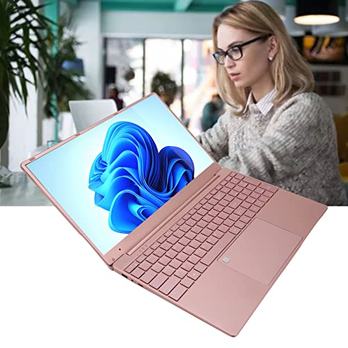 ASHATA 15,6-Zoll-Laptop für Windows 11, 12 GB LPDDR4-, 128 GB SSD-Speicher, Tastatur mit Hintergrundbeleuchtung, Entsperrung per Fingerabdruck, Quad-Quad-Threads, 2,4 G 5 G von ASHATA