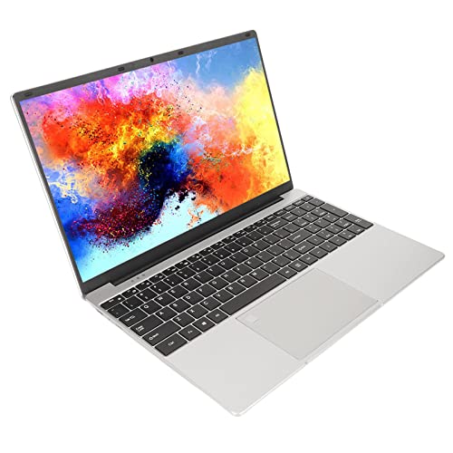 ASHATA 15,6-Zoll-Laptop für Windows 11, 16 GB LPDDR4-, 128 GB SSD, Tastatur mit Hintergrundbeleuchtung, Entsperrung per Fingerabdruck, mit Ziffernblock, 4 Kerne 4 Threads, (16+128G von ASHATA