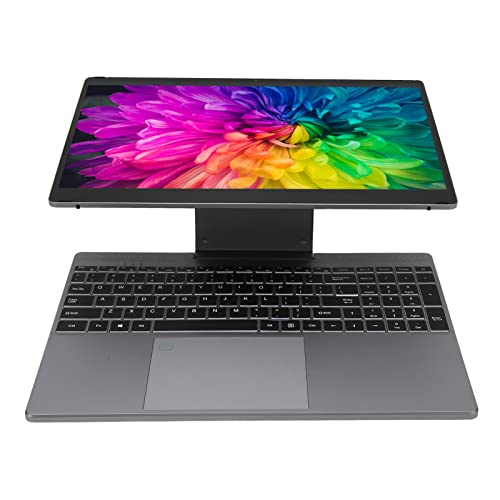 ASHATA 2023 Neuer Laptop, 15,6 Zoll HD Touchscreen, für CPU der N95 Serie, 12 GB RAM LPDDR5, G Sensor 4096 Druck Fingerabdruck Tablet Laptop, Faltbar für Windows 10 11 (EU 1 TB) von ASHATA