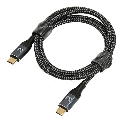 ASHATA 240 W PD3.1 Schnellladekabel USB C auf USB C, 3,3 Fuß Langes -Verlängerungskabel Stecker auf Stecker, 480 Mbit/s Datenübertragung, E-Mark-Chip, Breite Kompatibilität, von ASHATA