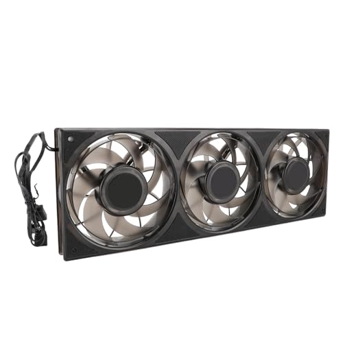 ASHATA 3 In 1 Falllüfter, Case Lüfter 7 Vane/Wing MFDB Dynamischer Druck mit 5 V ARGB 360 Mm Ruhig 2200 U/Min für das Wasserkühlsystem (BLACK) von ASHATA