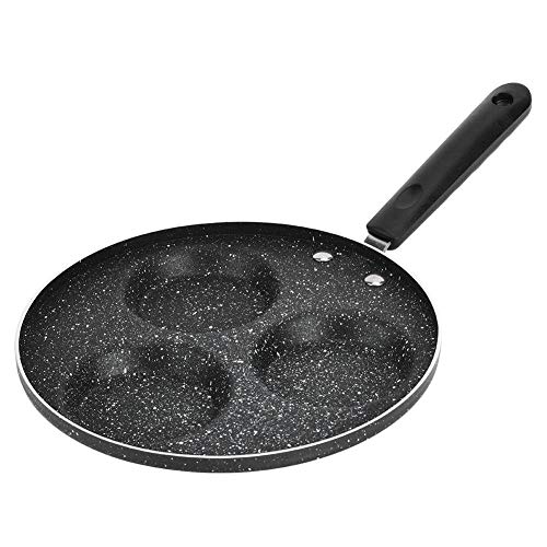 ASHATA 3 Löcher Pancake Pfanne Pfannkuchenpfanne, Antihaft Aluminium Pfannkuchenpfanne Eier Topf Eier Pfanne Bratentopf Frühstücksmaschine Küchengerät, 37 x 22.5 x 2.5cm von ASHATA