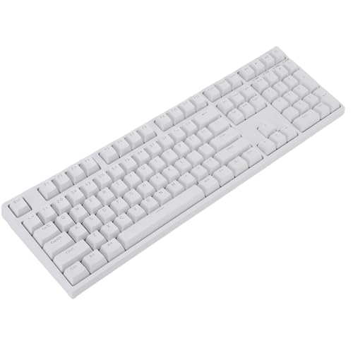 ASHATA 3 Modus Mechanische Gaming -Tastatur, Mechanische Tastatur der Drahtlosen Kabel mit Blauen Schaltern Hot Swappable 108 Tasten Anpassbare Backbeleuchtung 16 Modi 3000 -mAh - für (White) von ASHATA