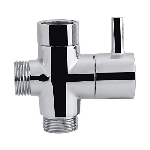 ASHATA 3-Wege T-Form Duscharm Umstellventil, G1/2 "Messing Duschspalter Duschventil Badezimmer Duschsystem Komponente Ersatzteil von ASHATA