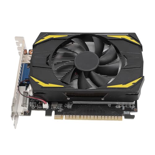ASHATA 4 GB GDDR5 Grafikkarte, 128 Bit Gaming Grafikkarte, Computer PC Gaming Video Grafikkarte 1080P DVI HDMI VGA PCI Express 3.0x16 für Arbeitsspiele, mit Lüfter von ASHATA