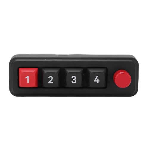 ASHATA 4 Tasten Tastatur mit Schwimmendes Fenster, Verkabeltes USB C Nummernpad, Programmierbares Mechanisches Makro Makro Tastatur mit RGB Hintergrundbeleuchtung für Gaming Arbeiten (Black) von ASHATA