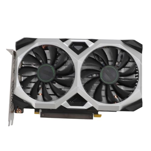 ASHATA 6 GB GDDR6 192 Bit Grafikkarte, Computer Grafikkarte mit 2 Lüftern, 1785 MHz 14000 MHz, PCI Express 3.0 Gaming Grafikkarte, mit HDMI, DVI D, 8 Pin von ASHATA