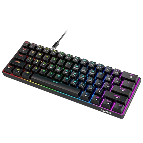 ASHATA 61 Tasten RGB Mechanische Tastatur, Kabelgebundene Mechanische Tastatur mit 21 Hintergrundbeleuchtungsmodi Compact Design Abtrennbares Typec -Kabel Zum Gaming -Typen ASHATA 61 Tasten RGB Mechanische Tastatur, Kabelgebundene Mechanische Tastatur mit 21 Hintergrundbeleuchtungsmodi Compact Design Abtrennbares Typec -Kabel Zum Gaming -Typen von ASHATA