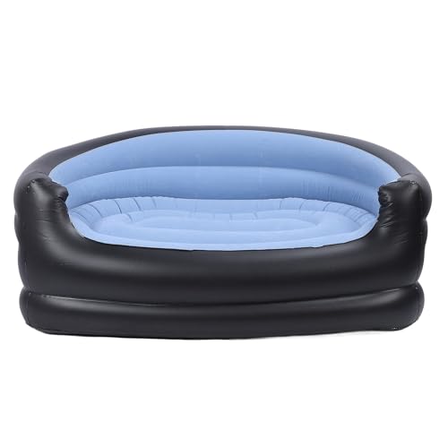 ASHATA Aufblasbarer Lounger Beach Stuhl Air Couch, Tragbare Blow -Up -Couch PVC und Samtwasserproof Bequem, für Strand, Camping, EIN Picknick (Blue) von ASHATA