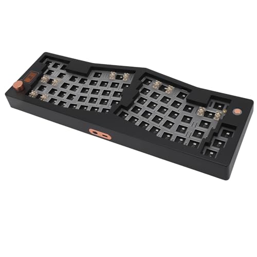 ASHATA Benutzerdefinierte Gaming Tastatur, Mechanisches Tastatur Kit, Hot Swap fähig, 66 Tasten, 3 Modi, 2,4 G BT Typ C, Ergonomisches ABS, Benutzerdefinierte Gaming Tastatur für von ASHATA