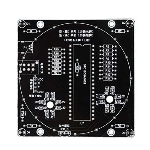 ASHATA Bunter LED Lichtmast, Bunter LED Display Bausatz für den elektronischen Turm mit LED Lichtwürfel Fernbedienungsset, Offline Animation von mehr 20 Arten von ASHATA