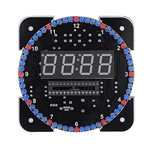 ASHATA DIY Multi-Function Digital LED Clock Kit, Light Control Clock Kit, Temperatur und Zeit Abwechselnd, Geeignet für Zuhause, Schule und Büro(Grün) von ASHATA