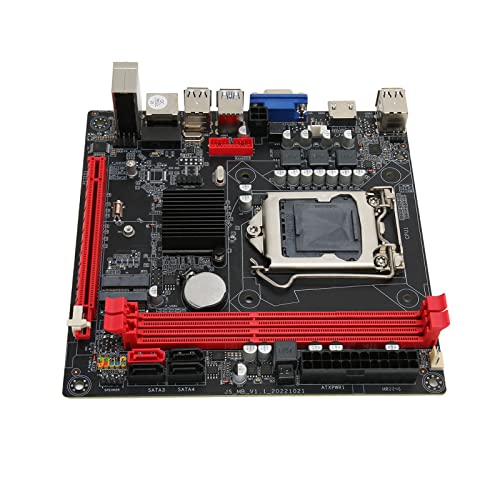 ASHATA Desktop Motherboard mit Mehrphasenstrom, 100 M Netzwerk, VGA und HD Multimedia Schnittstelle, Umfangreichen Schnittstellen und Einfacher Installation von ASHATA