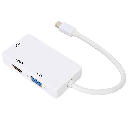 ASHATA DisplayPort-Konverterkabel, 3-in-1-DisplayPort-Kabel, MiniDP-zu-DVI-VGA-Kabel-Adapter-Konverter, für PC, Laptop, Projektor, Keine Externe Stromversorgung Erforderlich von ASHATA