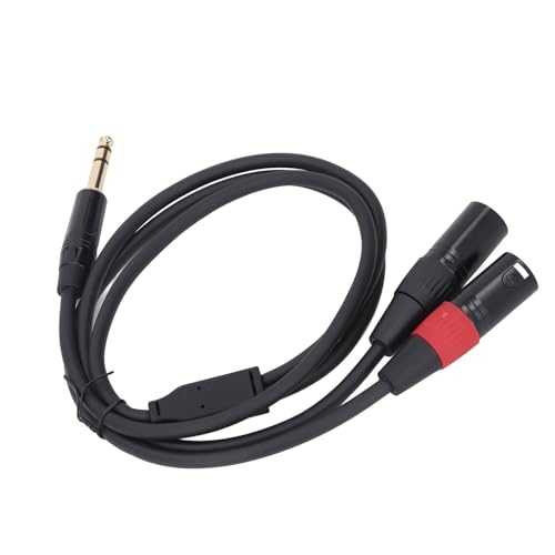 ASHATA Doppelte Männliche XLR bei 6,35 Mm Stereokabel, 20 AWG 24K Gulse -plattierter Stecker (#1) von ASHATA