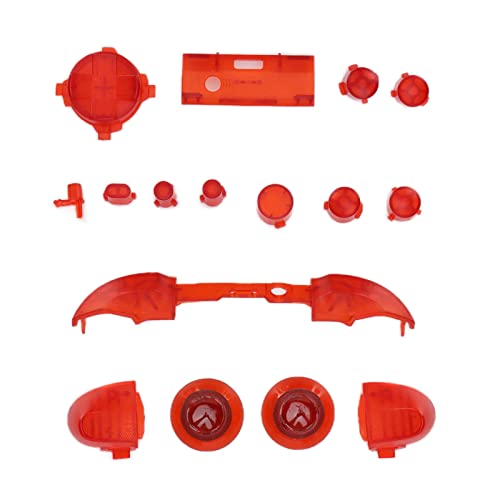 ASHATA Ersatz-Volltasten-Kit für, Vollständiges Trigger-Modul-Set RT LT RB LB ABXY-Tasten Game-Controller-Tasten-Zubehörset, für Series X für Series S-Gamepad(Transparentes von ASHATA