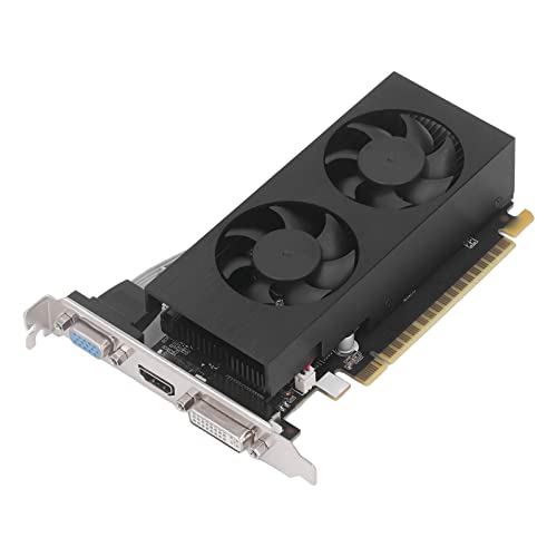 ASHATA GTX750 4G DDR5 Grafikkarten, 2 Lüfter, 128 Bit, Auflösung 2560 X 1600, Unterstützt VGA DVI HD Multimedia Schnittstelle, Plug and Play, für PC (750 4G D5) von ASHATA