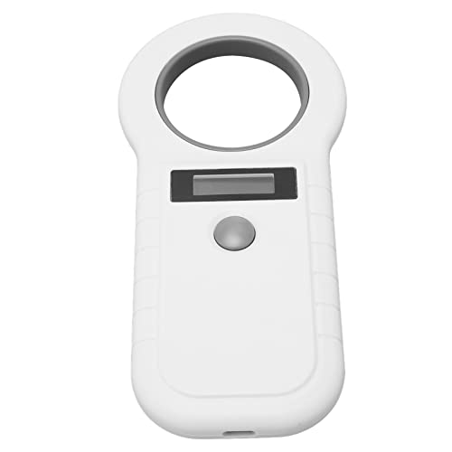 ASHATA Haustier Mikrochip Scanner, Tier Chip Lesegerät, Tragbarer Kabelgebundener USB Wireless 2,4 G BT 3 Modus Handheld Tier Mikrochip Scanner mit Speicherfunktion, Unterstützt EMID (Weiss) von ASHATA