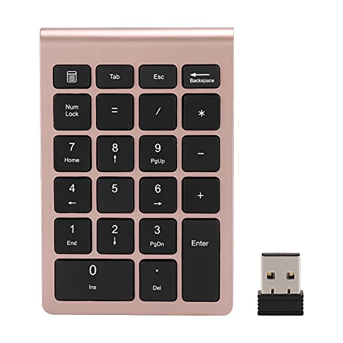 Kabelloses Nummernblock,USB 2.4G Kabellose Nummer Tastatur,22 Tasten Nummernblock NumPad Keypad Ziffernblock,Ergonomisches Numberic Tastatur mit Empfänger für Kabelloses Nummernblock,USB 2.4G Kabellose Nummer Tastatur,22 Tasten Nummernblock NumPad Keypad Ziffernblock,Ergonomisches Numberic Tastatur mit Empfänger für von ASHATA