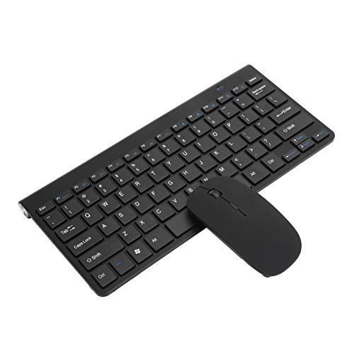 ASHATA Kombination aus Kabelloser Tastatur und Maus, 2.4G-Set aus Kabelloser Tastatur und Maus, Tragbare Desktop-Tastatur für Den Bürohaushalt für PC, Desktop, Computer, Akku Nicht von ASHATA