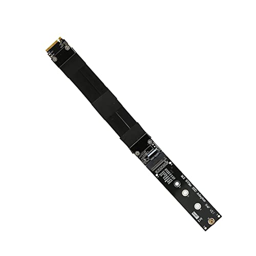 ASHATA M.2 NVMe SSD Verlängerungskabel, R44SF M.2 zu PCI Express 3.0 X4 Full Speed ​​32G/BPS Transfer, Unterstützt M.2 Key M Interface 2242/2260/2280 Typ SSD (10cm) von ASHATA