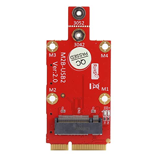 ASHATA M.2 Schlüssel B Zum -PCI-E-Adapterkonverter Doppelter Nano-SIM-Kartensteckplatz für Laptops Desktops mit M2-Schraubendreher-Kit von ASHATA