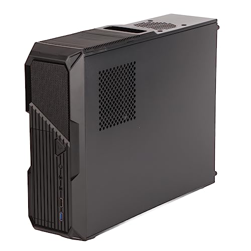 ASHATA -ITX-Gehäusegehäuse,-ITX-Desktop-Computergehäuse aus Aluminium,Exquisites Layout, Multifunktionaler Peripherieanschluss,Praktisches -PC-Gehäuse für Game Office Home von ASHATA