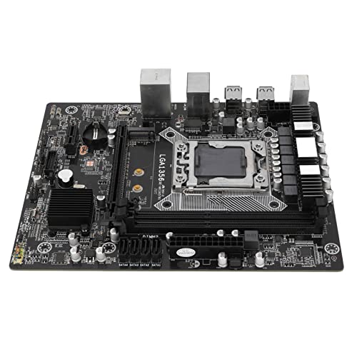 ASHATA Mining-Motherboard, 2-Kanal-DDR3-Gigabit-LAN-4-SATA2.0-Mining-Mainboard Unterstützt LGA1356-Prozessor, M.2NVME PCIE1X 6 USB2.0 PCIE16X Desktop-Computer-Mainboard für Büro von ASHATA