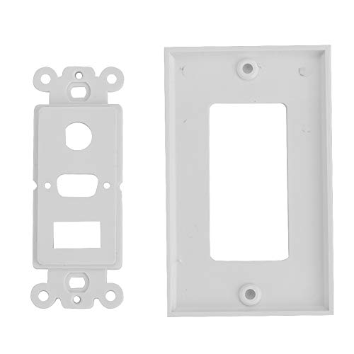 ASHATA Multimedia Panel Sockel, 3 in 1 VGA DC 3,5 Mm Weiblicher Portwandplatte mit Flammhemmenden ABS, für die Technische Verkabelung ASHATA Multimedia Panel Sockel, 3 in 1 VGA DC 3,5 Mm Weiblicher Portwandplatte mit Flammhemmenden ABS, für die Technische Verkabelung von ASHATA